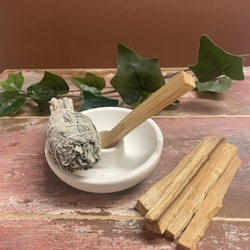 Palo santo- vit salvia hållare