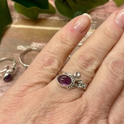 Ametist ring silver 925 ( ställbar)