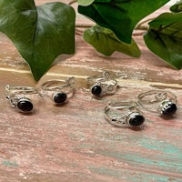 Onyx ring silver 925 (ställbar)