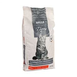 Kattmat Halla Tigra Kyckling & fisk, 10kg