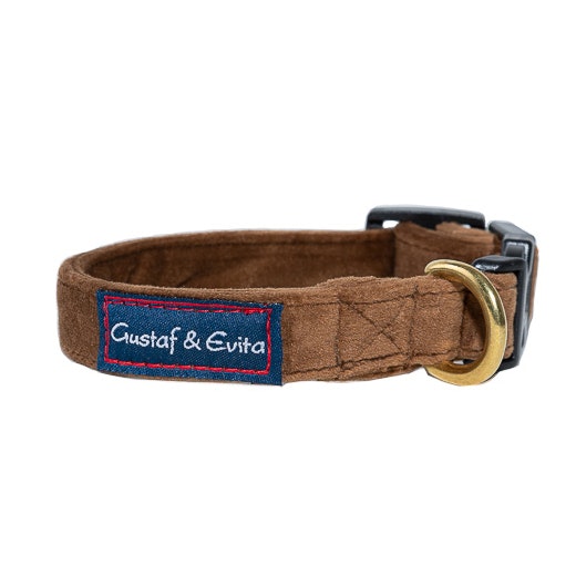 Gustaf & Evita Halsband Choklad Sammet - Dashing Dogs