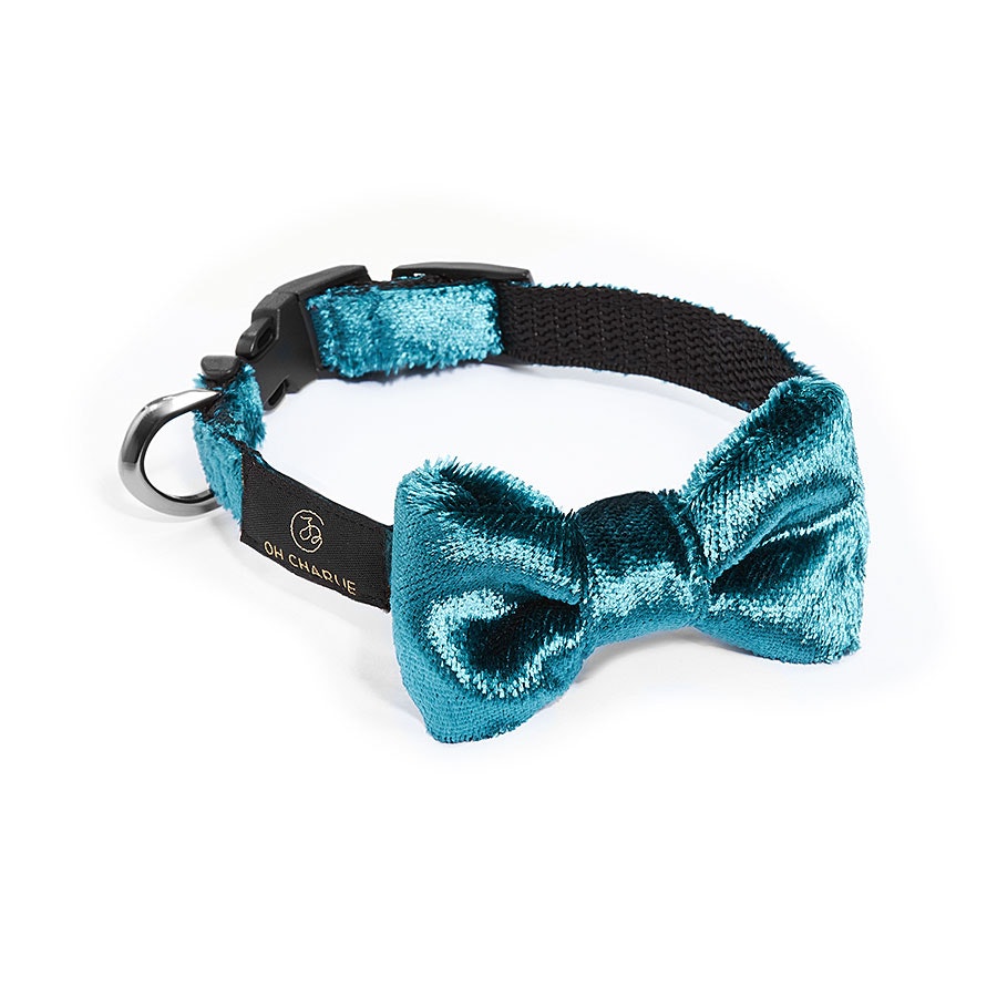 Glossy Bow-tie Hundhalsband Emerald Large