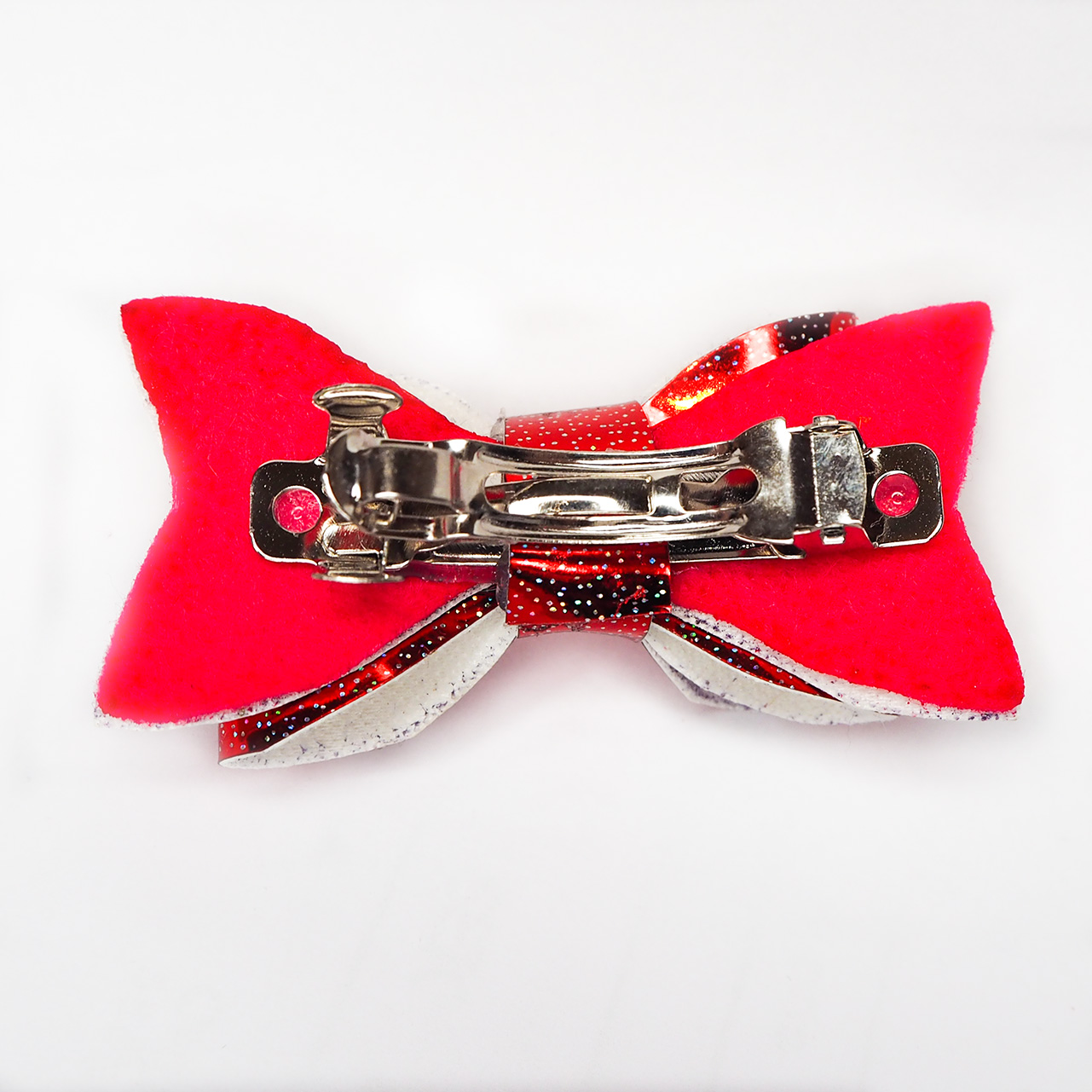 Hårspänne Luxury Bow Glittery Red