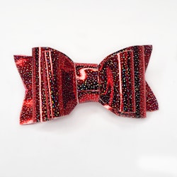 Hårspänne Luxury Bow Glittery Red
