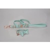 Hundhalsband PU-Leather Bow Collar, Aquamarine