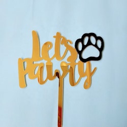 Pet Cake Decoration "Let's Pawty"