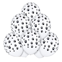 Ballonger Vita med tassar 10-pack
