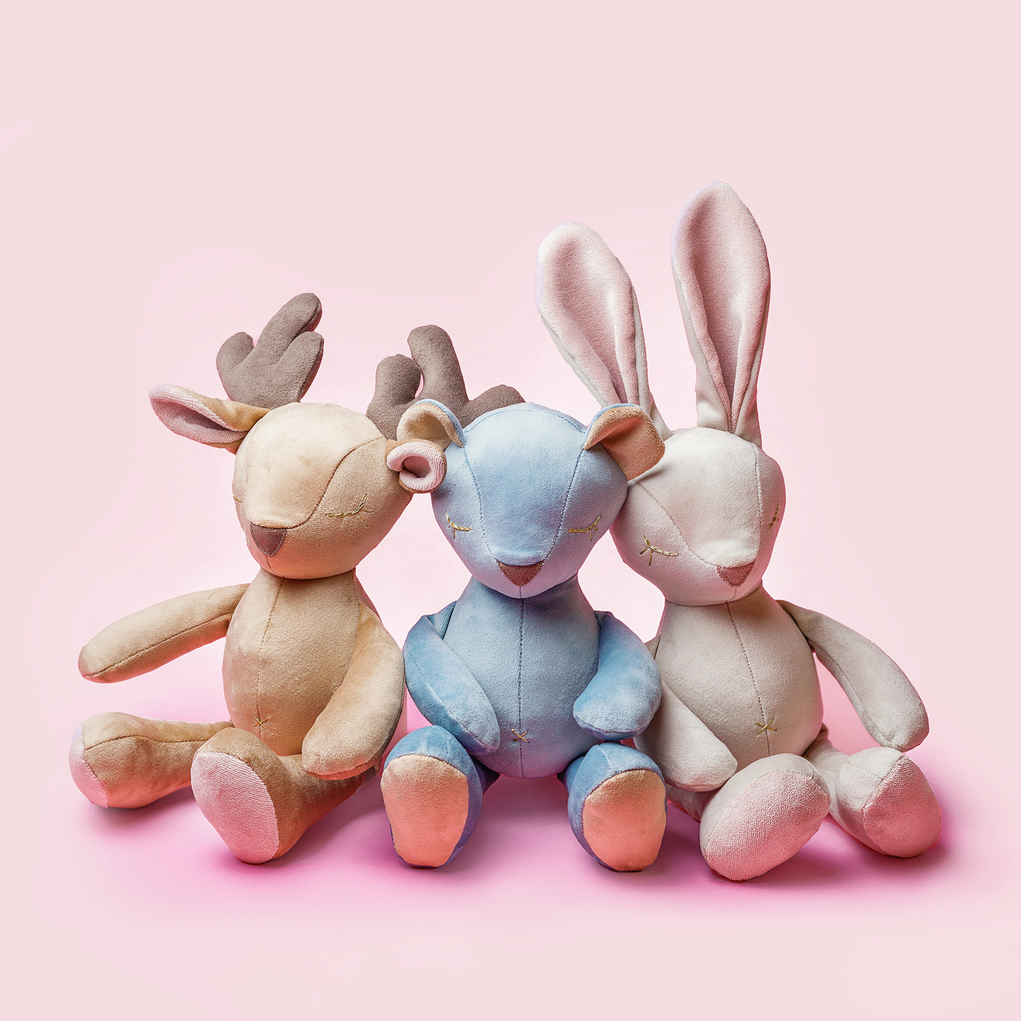 Luxury Rabbit Mia - Light cream/Pink 40cm