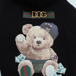 Hoodie Fashion Bear, Svart