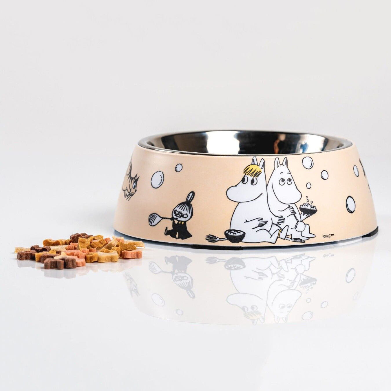 Moomin Pets food bowl, Beige Medium