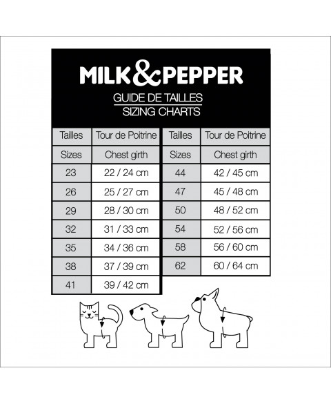 Milk & Pepper Hundsele Kamala, Svart/Snowleopard
