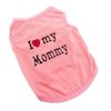 T-shirt Hund "I Love Mommy" Rosa