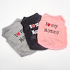 T-shirt Hund "I Love Mommy" Rosa