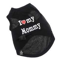 T-shirt Hund "I Love Mommy" Svart