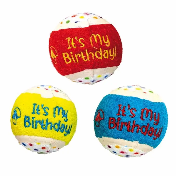Tennisbollar "It's My Birthday" 3-pack