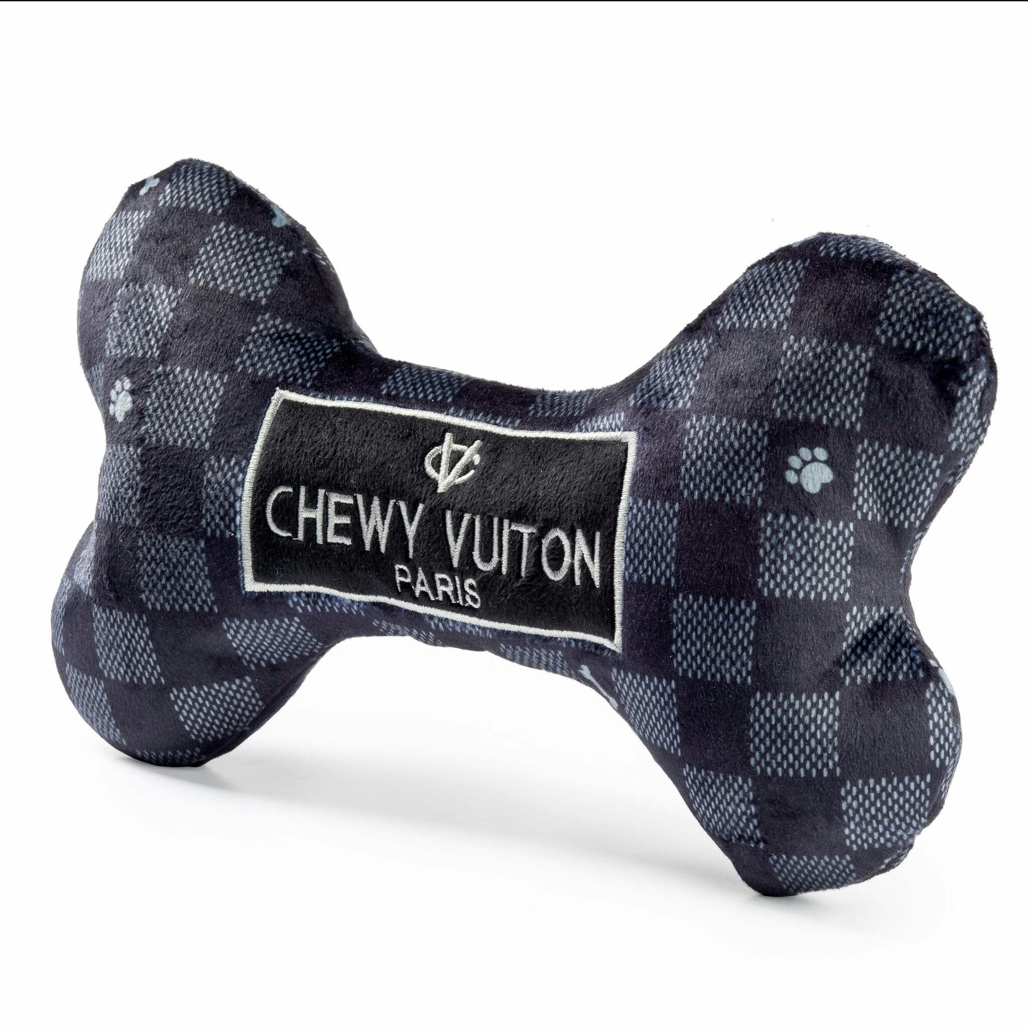 Chewy Vuiton Bone Dog Toy - Puppy Kisses