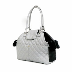 Paris Quilted Pet Carrier, Light Grey, Hundväska