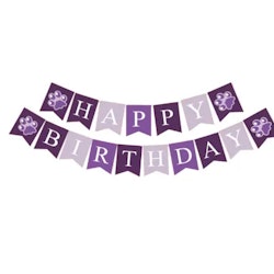 Pet Party Hanging Banner Lila