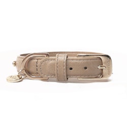 Milk & Pepper Trafalgar Hundhalsband Taupe m. kedja