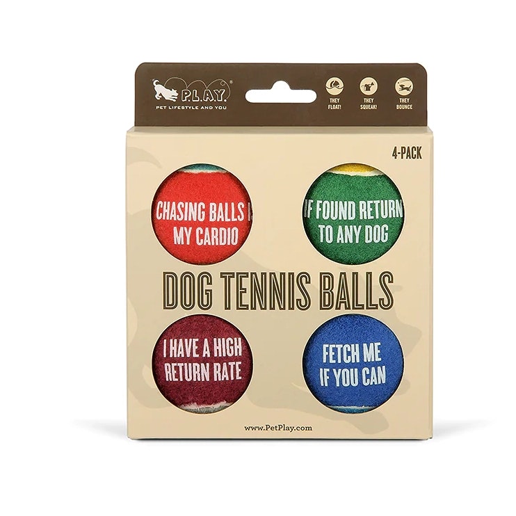 Tennisbollar till hund 4-pack