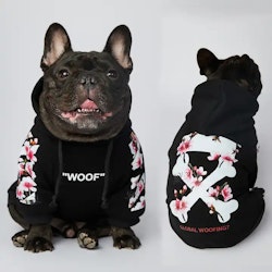 Woof Hoodie Black Floral