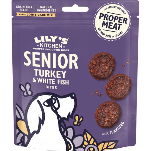 Lilys Kitchen Turkey & White Fish Bites Senior 70g