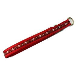 Half Check Neoprene Flower Collar Red