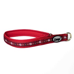 Half Check Neoprene Flower Collar Red