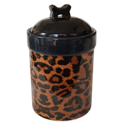 Food/Snack Porcelain Jar - Leopard H:21cm