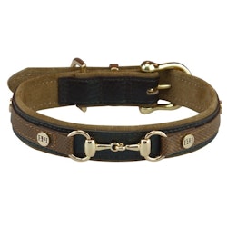 Collar Saddle leather Luxury classic Brown/Gold