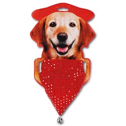 Bandana Red/Silver Dots