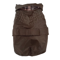 Pug/FrBulldog Brown Trench w. Studs and Detachable Lining