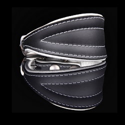 Greyhound Collar Black/White 44cm