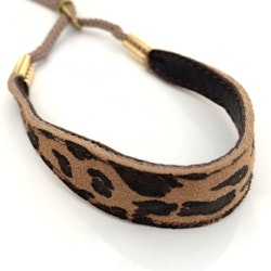 Show Leash Leopard Leather Collar