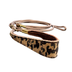 Show Leash Leopard Leather Collar
