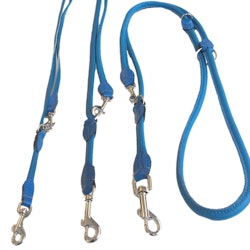 Round Adjustable Leash chrome, Blue