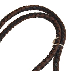 Round Braided Leash Brown/Black