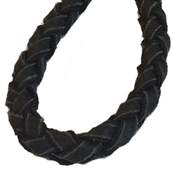 Round Braided Leash Black