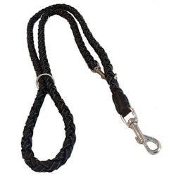 Round Braided Leash Black