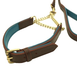 Madison Halfcheck Brass - Brown/Turquoise