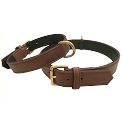 Carmel Hundhalsband Läder, Brown/Black