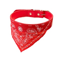 Paisley Bandana på Halsband, Röd Large