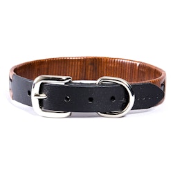 Tex Leather woven Collar - Black/Brown