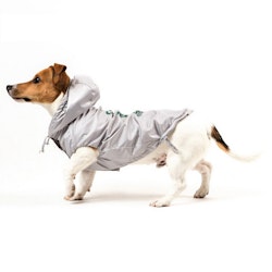 I Love my Dog Soft raincoat w pocket Grey 33cm