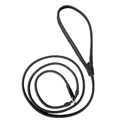 Retriever Leather Leash, Black 8mm 180cm