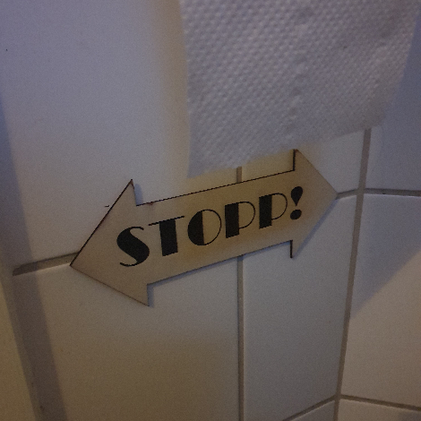 Stopp toalettpapper