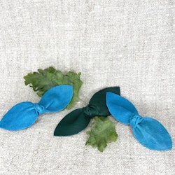 Turkosblå rosett-spänne, liten