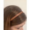 Läder-hårband, brun 1 cm. Med eller utan rosett