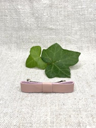 Hårklämma, liten med rosa läderrosett