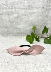 Rosa läderrosett-gummiband
